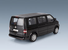 Volkswagen T5 Multivan Minibus 2003 Black Norev 1:18 scale model - rear three-quarter view