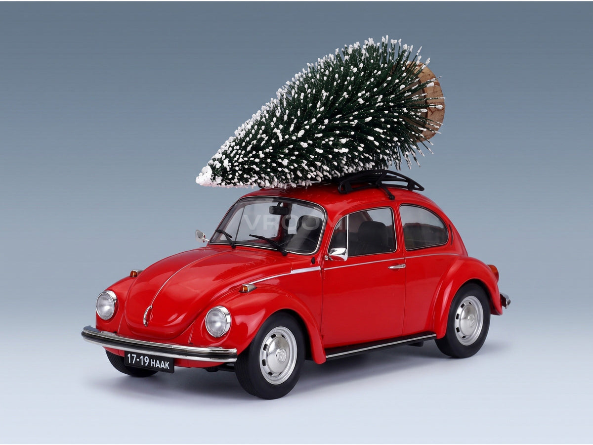 Volkswagen Beetle 1303 Merry Christmas Edition 1973 Red Norev 1:18 scale model - front three-quarter view