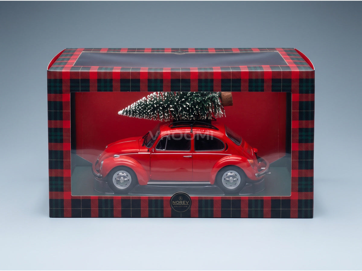 Volkswagen Beetle 1303 Merry Christmas Edition 1973 Red Norev 1:18 scale model - original packaging