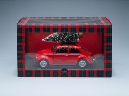 Volkswagen Beetle 1303 Merry Christmas Edition 1973 Red Norev 1:18 scale model - original packaging