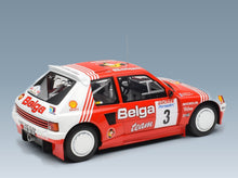 Peugeot 205 T16 Gr.B Belga No. 3 B. Darniche A. Mahe Rally Ypres 1985 IXO Models 1:18 scale model - rear three-quarter view