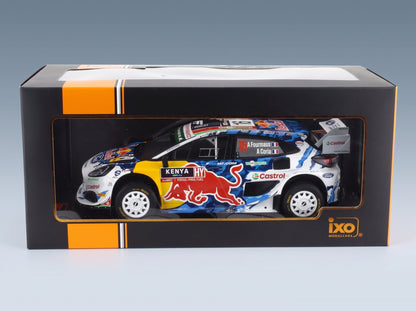 Ford Puma Rally1 M-Sport Ford WRT No. 16 Fourmaux Coria Safari Rally Kenya 2024 with Snorkel IXO Models 1:18 scale model - original packaging