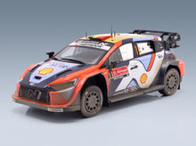 Hyundai i20 N Rally1 Hyundai Shell Mobis WRT No. 1 Neuville Wydaeghe Rally de Portugal 2025 Dirty Version IXO Models 1:18 scale model - front three-quarter view