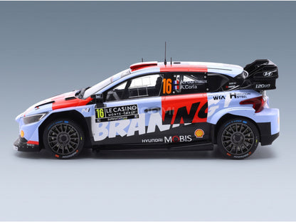 HYUNDAI - i20 N WRC RALLY1 TEAM SHELL MOBIS WRT N 16 RALLY MONTECARLO 2026 ADRIEN FOURMAUX - ALEXANDRE CORIA - RED LIGHT BLUE BLACK scale model - side view