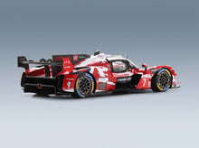 Toyota GR010 3.5L V6 Team Gazoo Racing No. 7 5th 24h Le Mans 2025 Mike Conway Kamui Kobayashi Nyck de Vries Spark Model 1:18 - rear three-quarter view