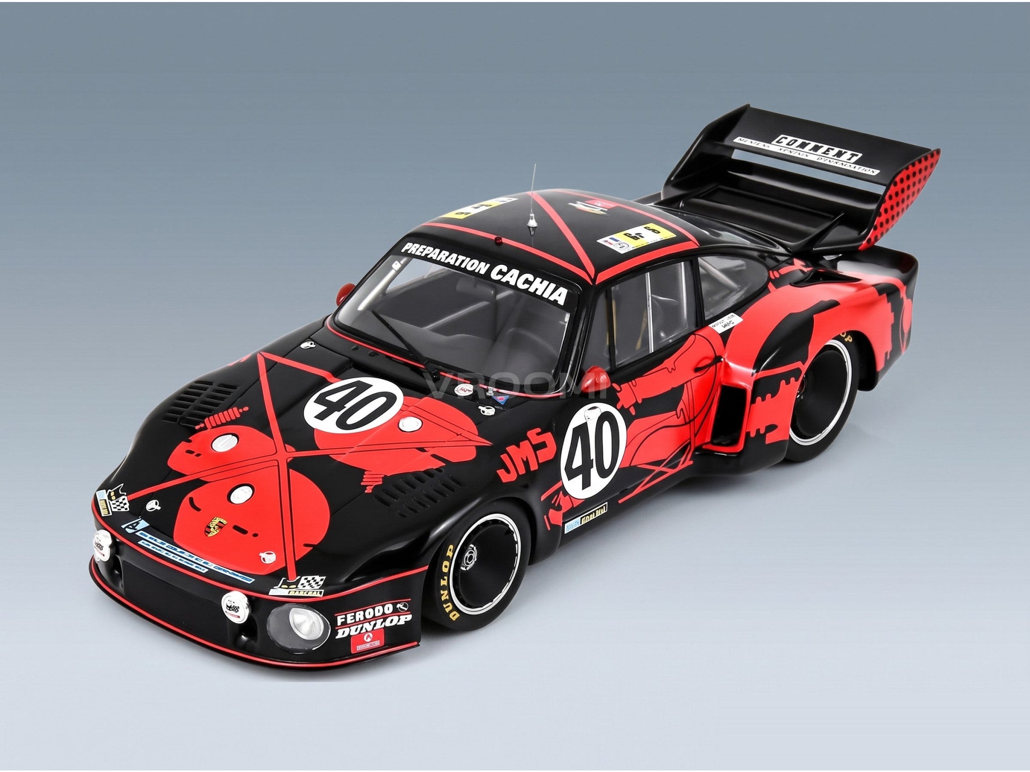 Porsche 935 2.9L F6 Turbo JMS Racing No. 40 Ballot-Léna Gregg 3rd 24h Le Mans 1977 Spark Model 1:18 scale model - front three-quarter view