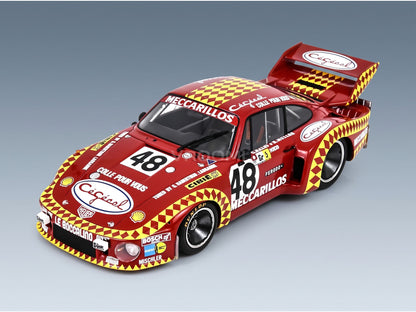 Porsche 935/76A Mecarillos-Cégécol No. 48 Müller Haldi McGranger 24h Le Mans 1978 with Showcase Spark Model 1:18 scale model - front three-quarter view