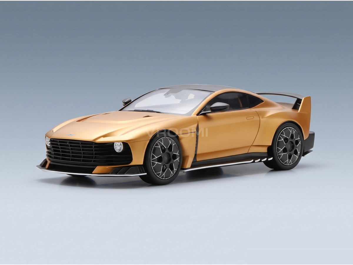 Aston Martin Valiant 2024 Auric Gold Metallic Spark Model 1:18 scale model - side view