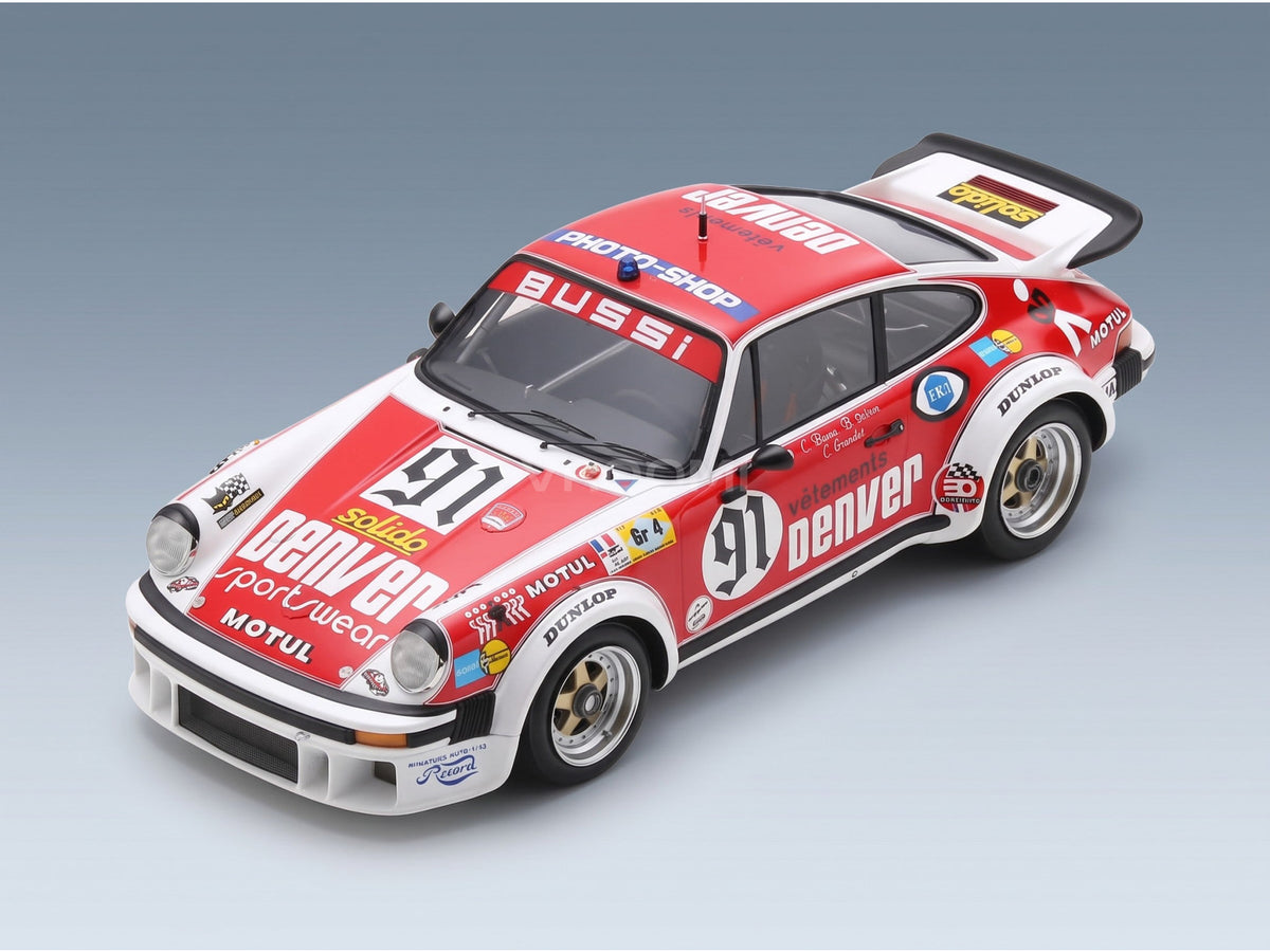 Porsche 911 934 3.0L Turbo Team ASA Cachia No. 91 Bussi Salam Grandet 24h Le Mans 1980 Spark Model 1:18 scale model - front three-quarter view