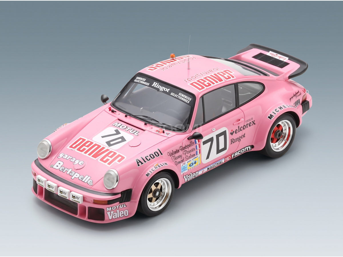 Porsche 911 934 3.0L Turbo Team Perrier No. 70 Thierry Perrier Valentin Bertapelle Bernard Salam 24h Le Mans 1981 Spark Model 1:18 scale model - front three-quarter view