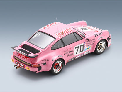 Porsche 911 934 3.0L Turbo Team Perrier No. 70 Thierry Perrier Valentin Bertapelle Bernard Salam 24h Le Mans 1981 Spark Model 1:18 scale model - rear three-quarter view