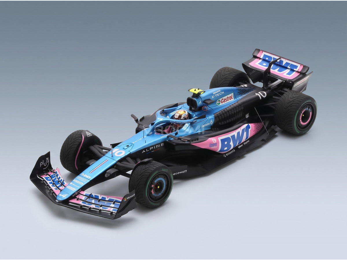 Alpine A523 BWT Alpine F1 Team No. 10 Pierre Gasly 7th Monaco GP 2023 Spark Model 1:18 scale model - front three-quarter view