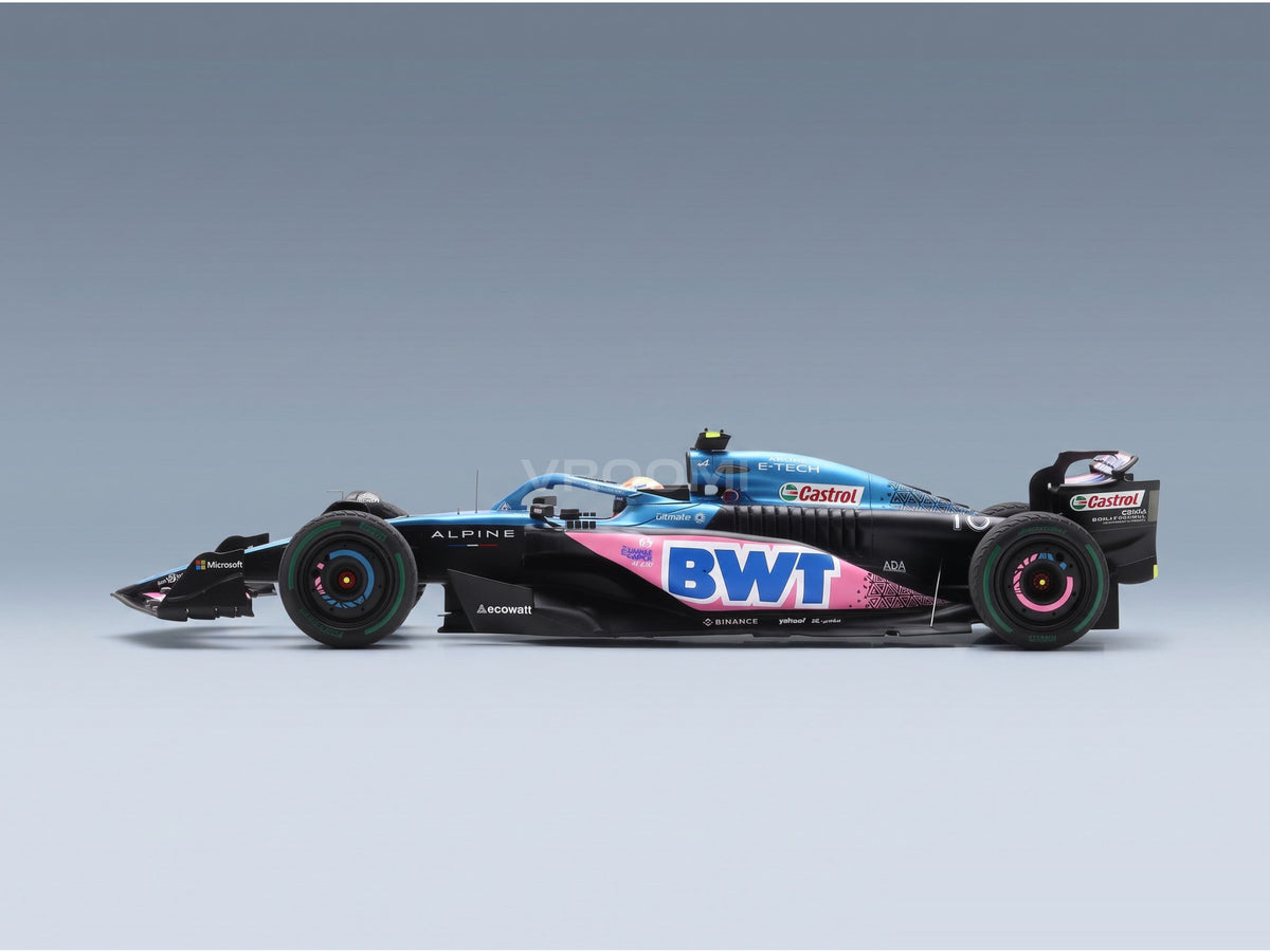 Alpine A523 BWT Alpine F1 Team No. 10 Pierre Gasly 7th Monaco GP 2023 Spark Model 1:18 scale model - side view