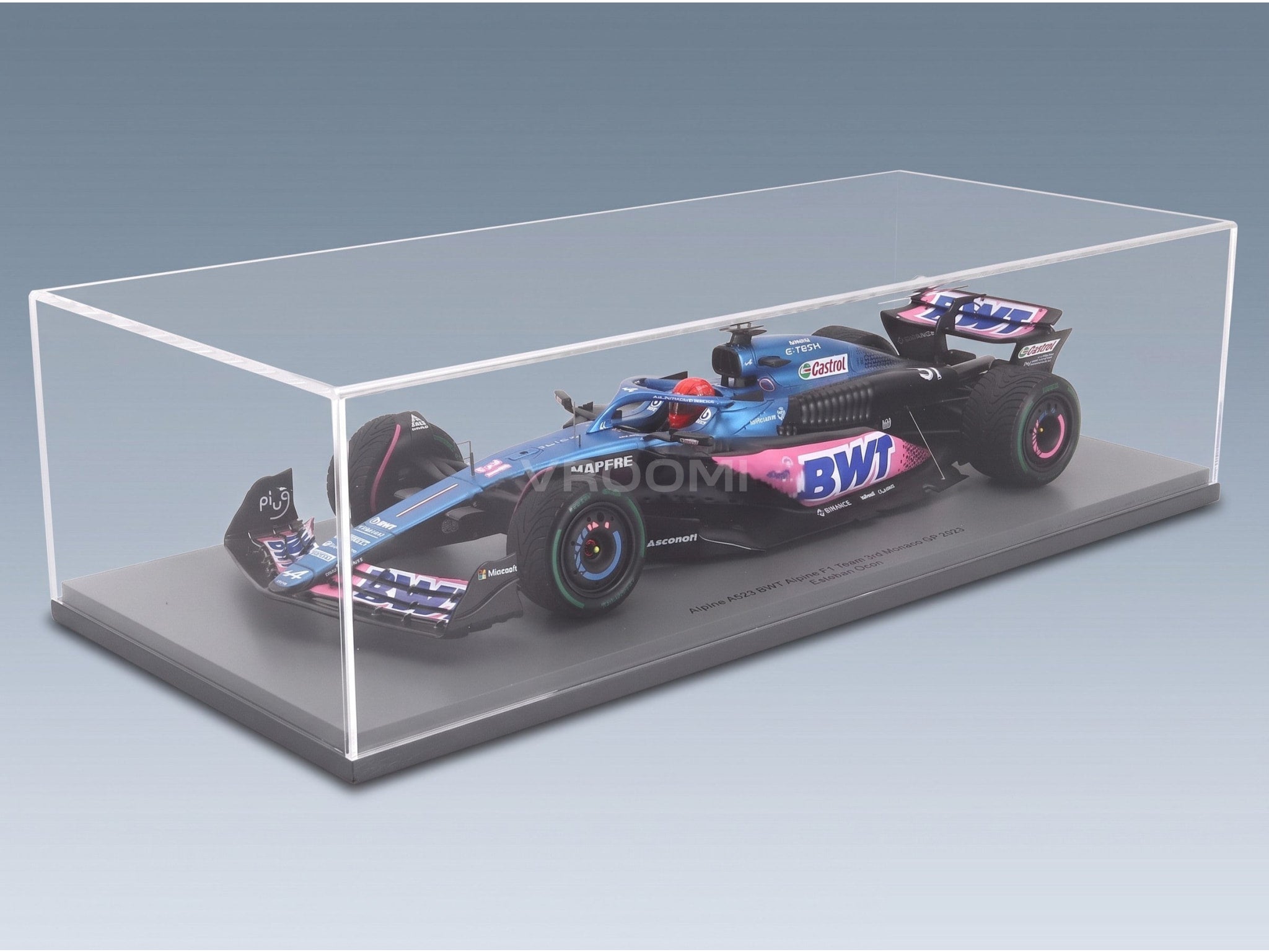 Alpine A523 BWT Alpine F1 Team No. 31 3rd Monaco GP 2023 Esteban Ocon Spark Model 1:18 scale model - original packaging