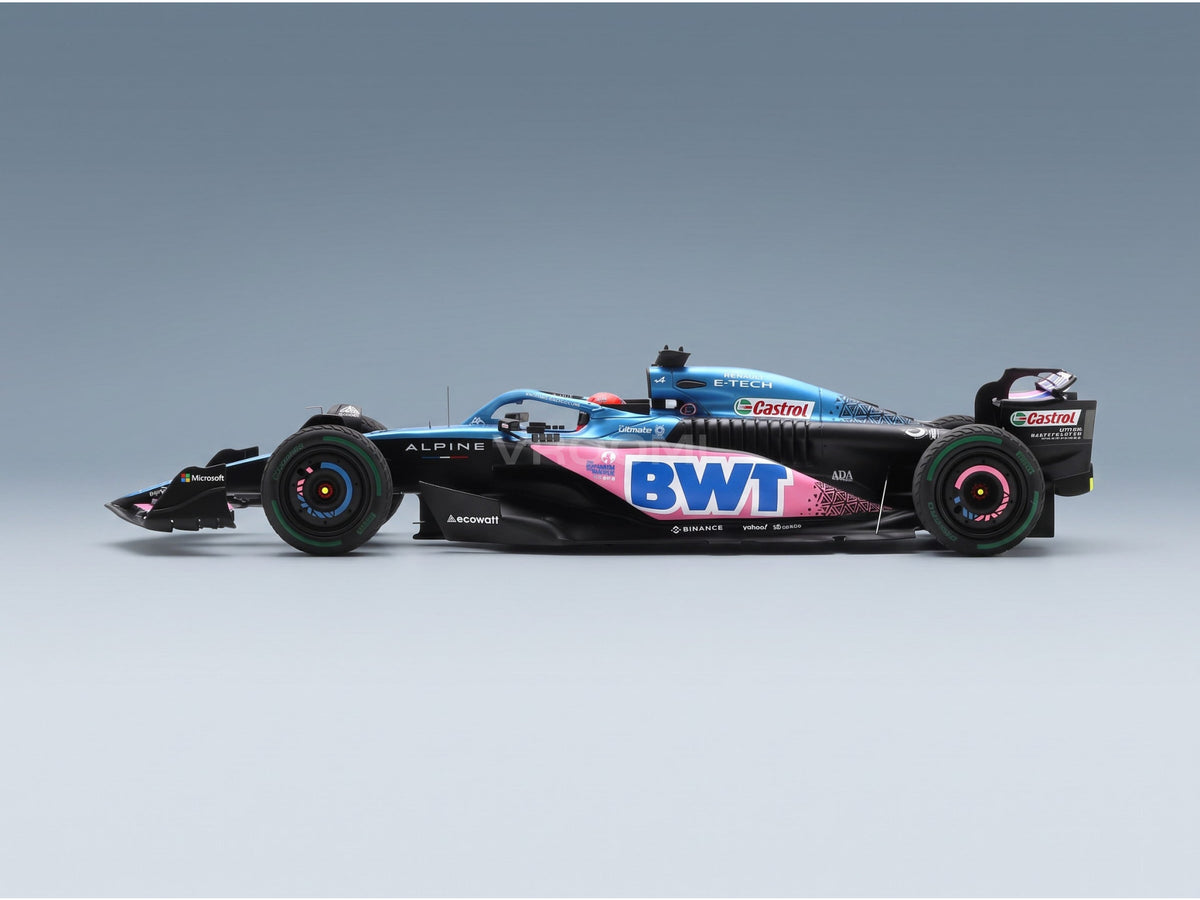 Alpine A523 BWT Alpine F1 Team No. 31 3rd Monaco GP 2023 Esteban Ocon Spark Model 1:18 scale model - side view