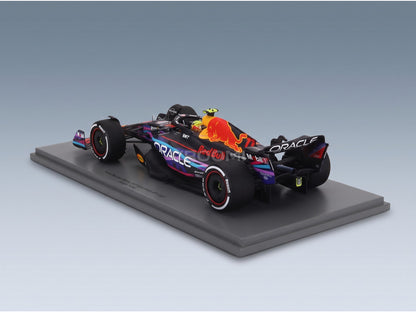 Red Bull RB19 Oracle Red Bull Racing No. 11 2nd Miami GP Sergio Perez 2023 Spark Model 1:18 scale model - rear three-quarter view