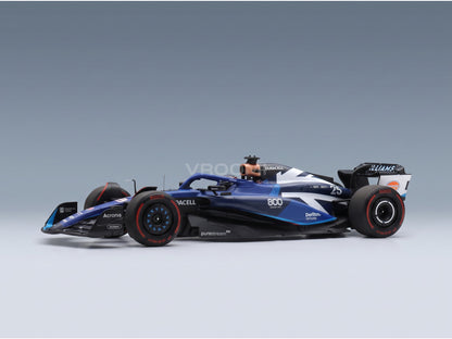 Williams FW45 Team Williams Racing No. 23 Alexander Albon 800th GP British GP 2023 Spark Model 1:18 scale model - side view