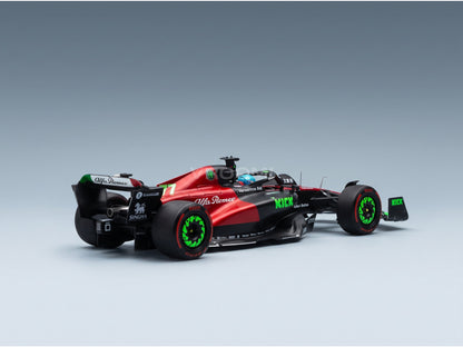 Alfa Romeo F1 C43 Team Orlen No. 77 Valtteri Bottas Belgium GP 2023 Spark Model 1:18 scale model - rear three-quarter view