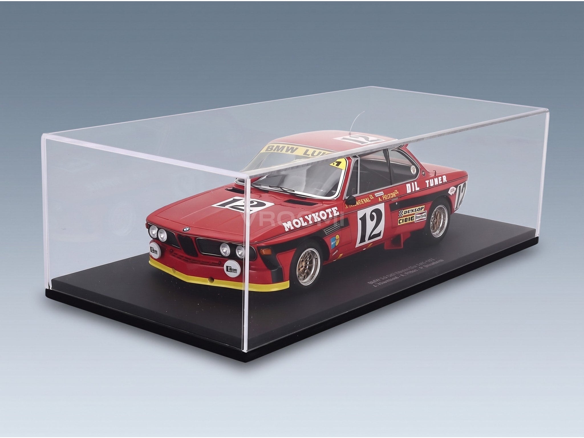 BMW 3.0 CSL Team Luigi Racing No. 12 Alain Peltier Pierre Dieudonne Jean Xhenceval Winner 24h Spa 1974 Spark Model 1:18 scale model - original packaging