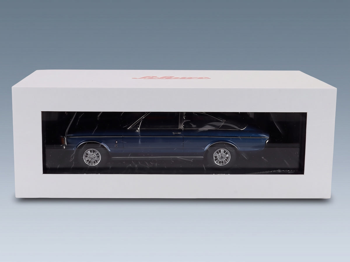 Ford Granada Coupé 1972 Blue Black Schuco 1:18 scale model - original packaging