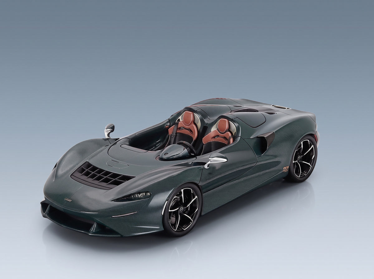 McLaren Elva 2020 Blue Green Schuco 1:18 scale model - front three-quarter view