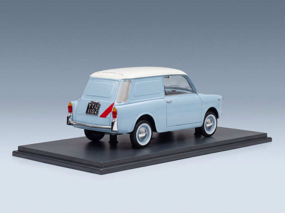 Autobianchi Bianchina Furgoncino Van 1957 Light Blue Schuco 1:18 scale model - rear three-quarter view