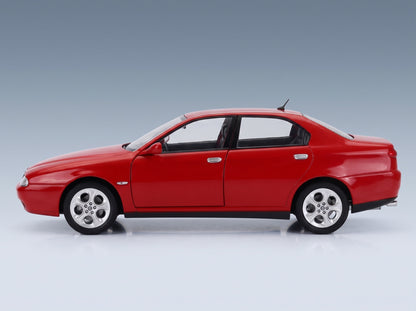 Alfa Romeo 166 3.0 V6 1998 Rosso Alfa Black Interior Mitica 1:18 scale model - side view