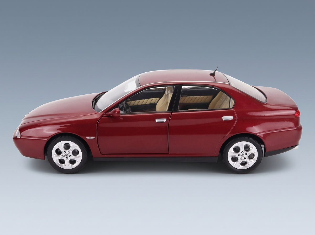 Alfa Romeo 166 3.0 V6 1998 Rosso Proteo Metallizzato Beige Interior Mitica 1:18 scale model - side view