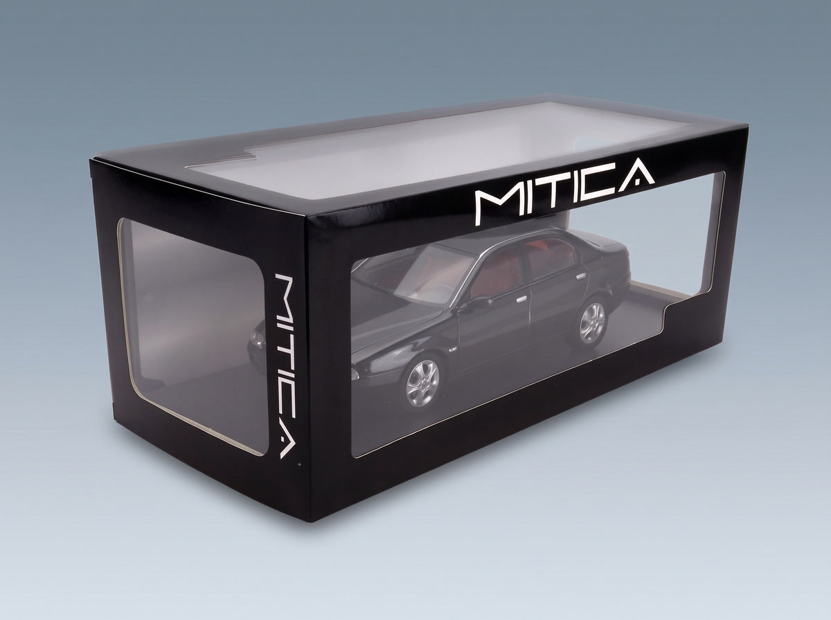 Alfa Romeo 166 3.0 V6 1998 Black with Red Interior Mitica 1:18 scale model - original packaging