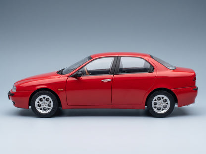Alfa Romeo 156 2.5 V6 24V 1997 Rosso Alfa Black Interior Mitica 1:18 scale model - side view