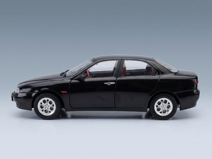 Alfa Romeo 156 2.5 V6 24V 1997 Black 601 Nero Red Interior Mitica 1:18 scale model - side view