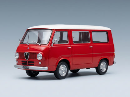 Alfa Romeo F-12 Minibus 1-Series 1967 Red Ivory Mitica 1:18 scale model - front three-quarter view