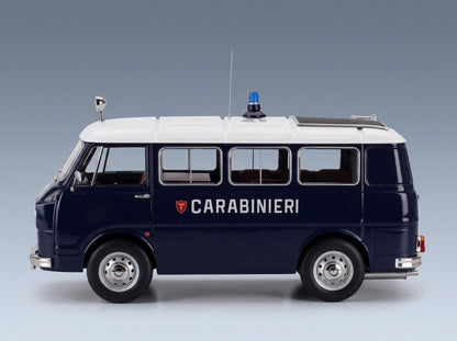 Alfa Romeo F-12 Minibus 1-Series Carabinieri 1969 Blue White Mitica 1:18 scale model - side view