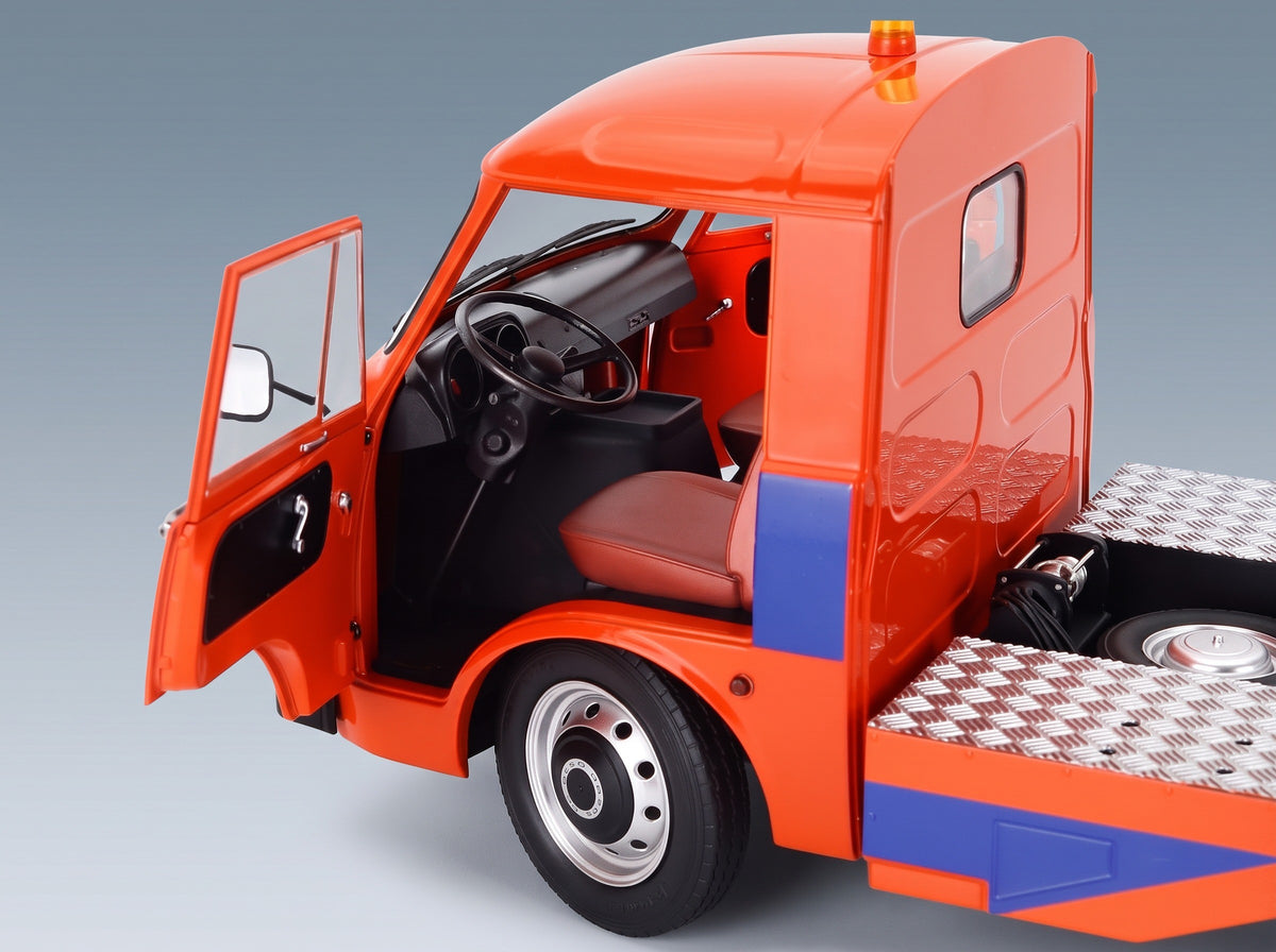 Alfa Romeo A12 F12 Carro Attrezzi Seconda Serie ACI Soccorso Stradale 1977 Orange Blue Mitica 1:18 scale model - opening parts