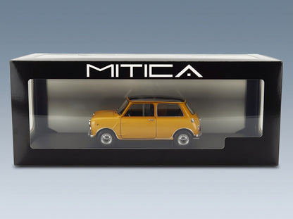 Mini Cooper MK1 1966 Ochre Black Mitica 1:18 scale model - original packaging