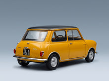 Mini Cooper MK1 1966 Ochre Black Mitica 1:18 scale model - rear three-quarter view