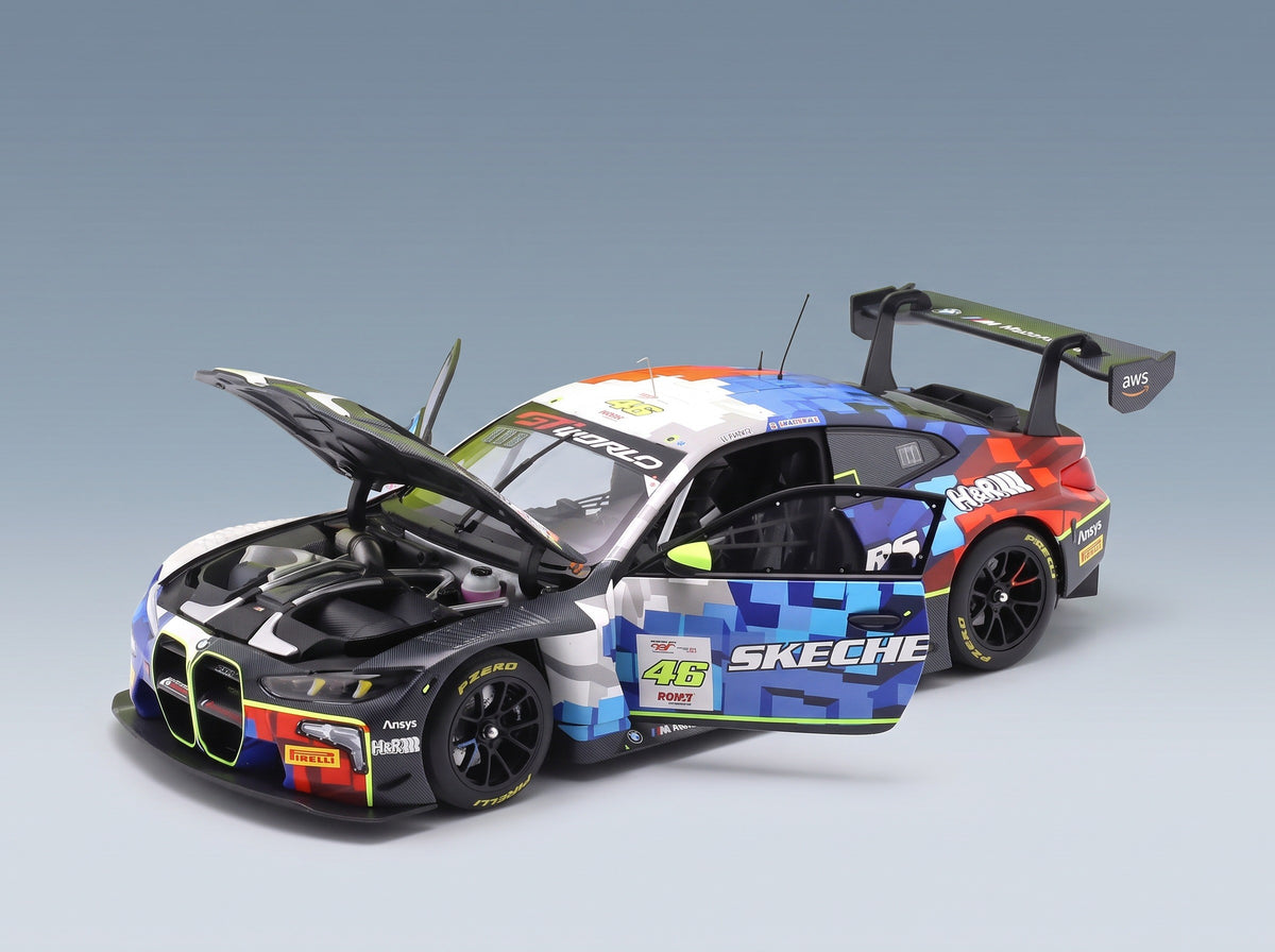 BMW M4 GT3 Evo Team WRT No. 46 Rossi Marciello Winner Race 1 GTWC Misano 2025 Minichamps 1:18 scale model - opening parts