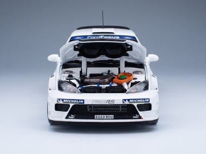Ford Focus RS WRC 04 Ford World Rally Team No. 8 Duval Prévot Rally Deutschland 2004 Sun-Star 1:18 scale model - engine bay
