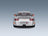 Porsche 911 997 GT3 RS Coupe 2006 Silver Orange Minichamps 1:43 scale model - rear view