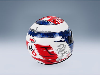 Bell Helmet Williams FW44 Williams Racing No. 6 Nicholas Latifi F1 2022 Season Mini Helmet 1:2 scale helmet - rear three-quarter view