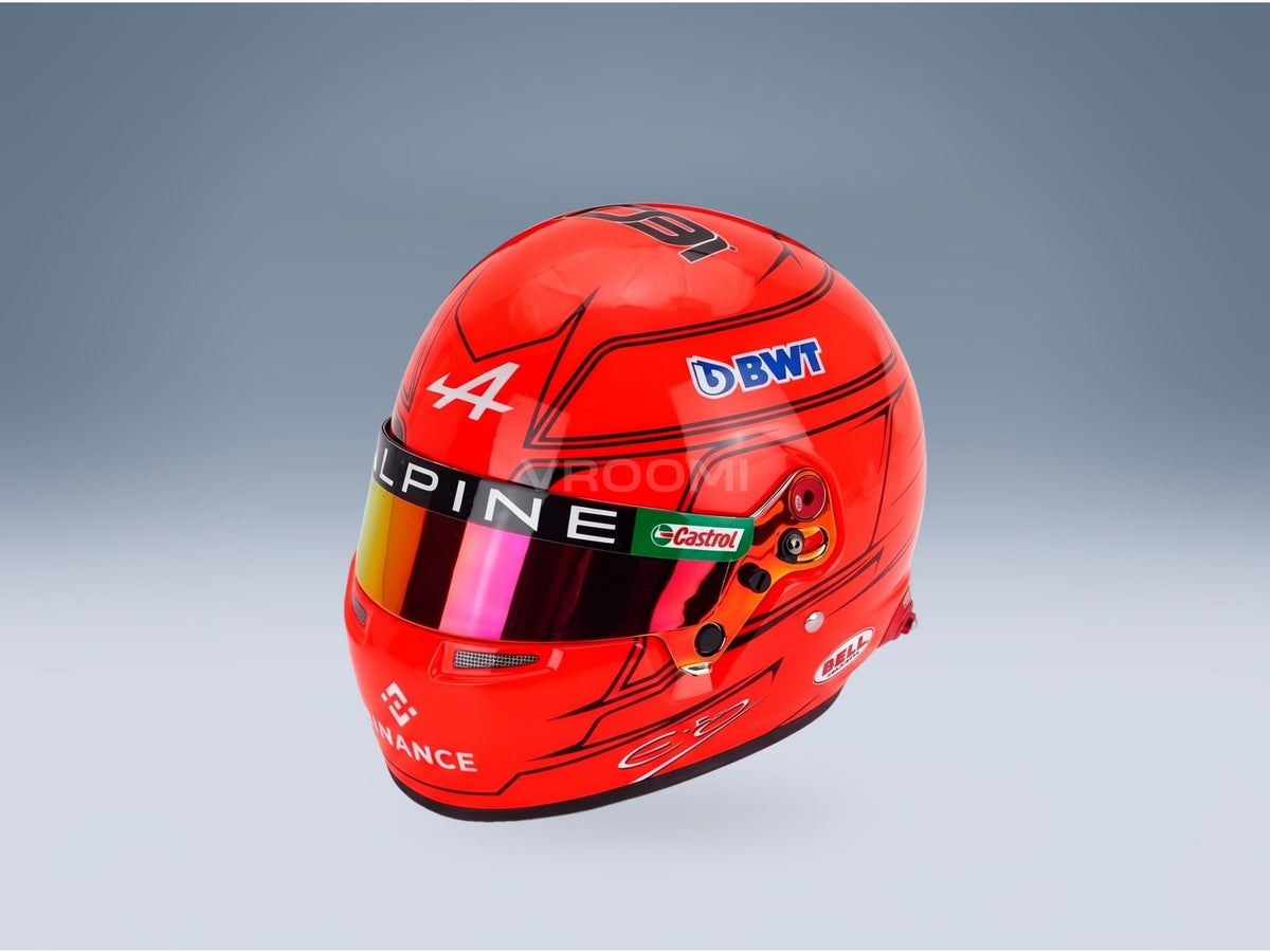 Bell Helmet Esteban Ocon No. 31 Monaco GP F1 2023 Mini Helmet 1:2 scale helmet - front three-quarter view
