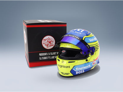 Bell Helmet Fernando Alonso Aston Martin Aramco Cognizant No. 14 F1 2024 Season Mini Helmet 1:2 scale helmet - original packaging