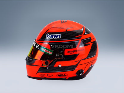 Bell Helmet Esteban Ocon BWT Alpine F1 Team No. 31 F1 2024 Season Mini Helmet 1:2 scale helmet - side view
