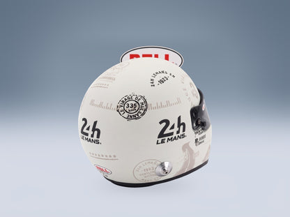 Bell Helmet HP7 Tribute 24h Le Mans Mini Helmet 1:2 scale helmet - rear three-quarter view