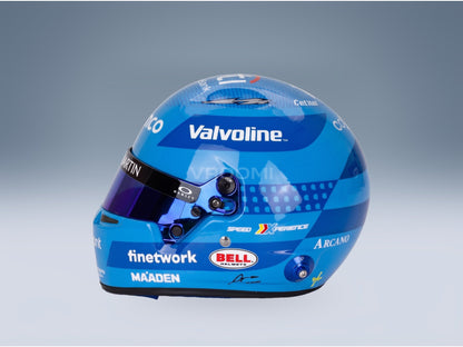 Bell Helmet Fernando Alonso Aston Martin Aramco Cognizant No. 14 USA Las Vegas GP 2024 Mini Helmet 1:2 scale helmet - side view