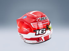Bell Helmet Charles Leclerc Ferrari HP No. 16 F1 2025 Season Mini Helmet 1:2 scale helmet - rear three-quarter view
