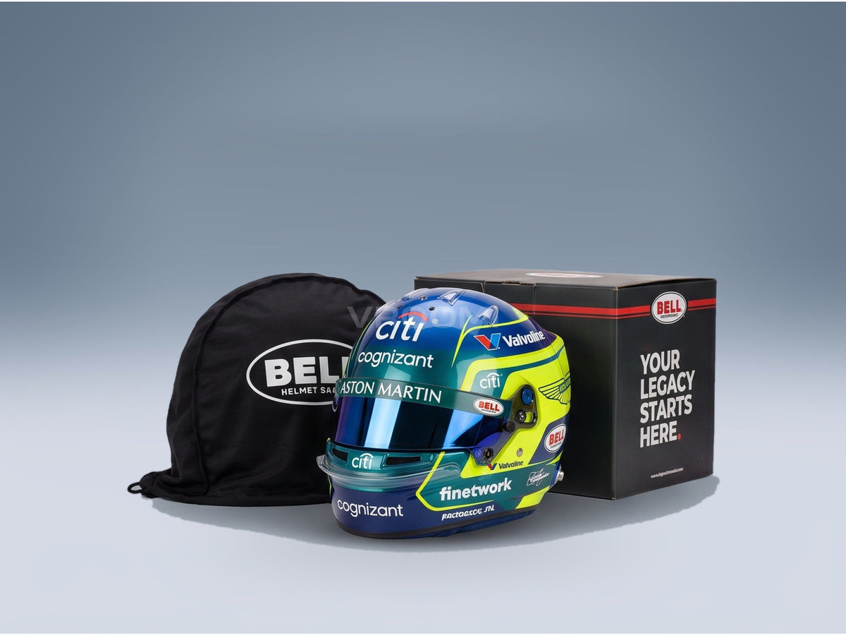 Bell Helmet Fernando Alonso Aston Martin Aramco No. 14 F1 2025 Season Mini Helmet 1:2 scale helmet - original packaging