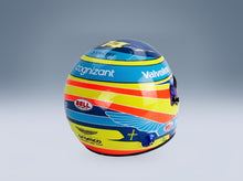 Bell Helmet Fernando Alonso Aston Martin Aramco No. 14 F1 2025 Season Mini Helmet 1:2 scale helmet - rear three-quarter view