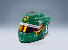 Bell Helmet Charles Leclerc Scuderia Ferrari No. 16 Austin USA GP 2023 Mini Helmet 1:2 scale helmet - front three-quarter view