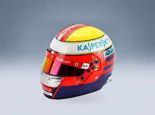 Bell Helmet Charles Leclerc Scuderia Ferrari Mission Winnow No. 16 Monaco GP 2019 Tribute Hervé Leclerc and Jules Bianchi Mini Helmet 1:2 scale helmet - front three-quarter view